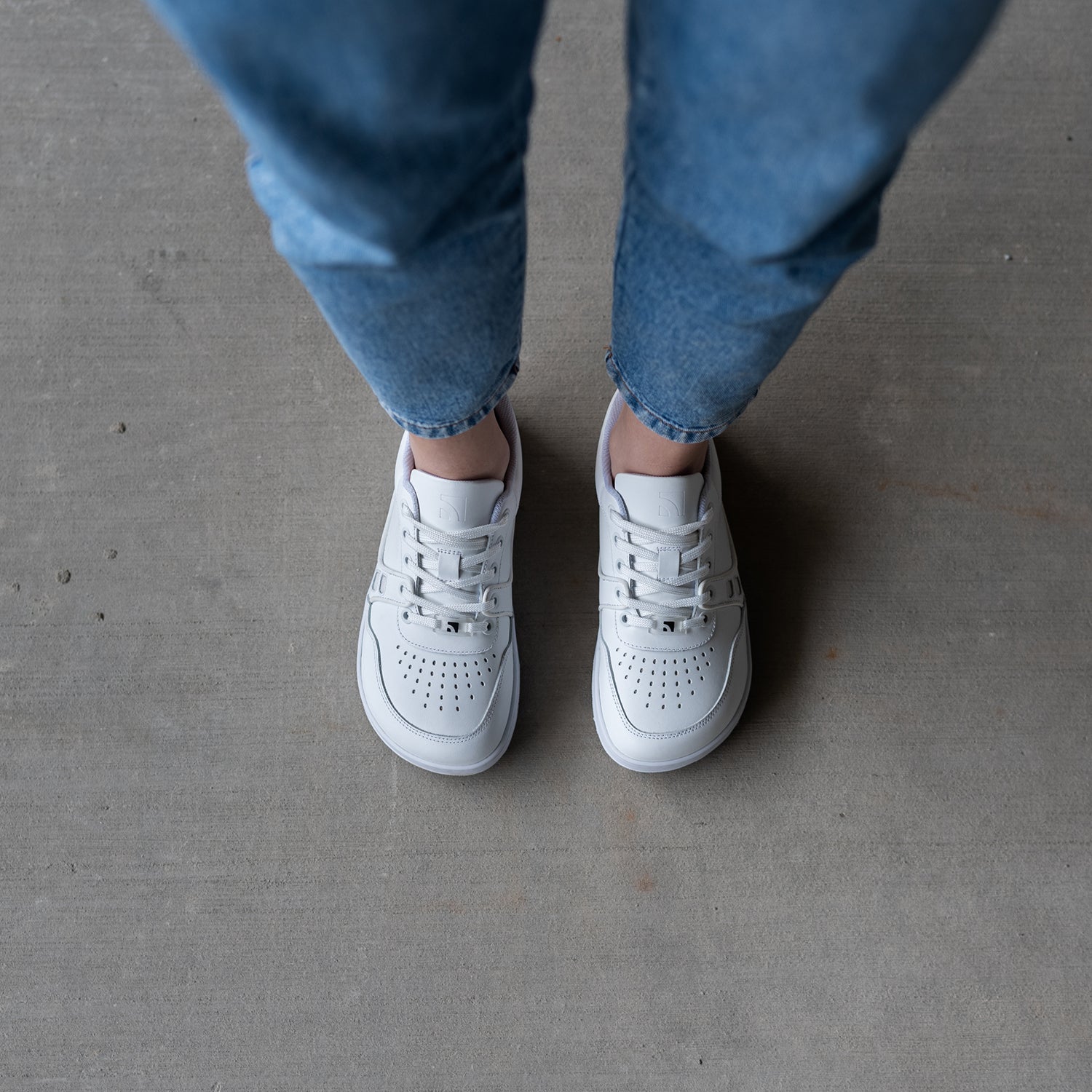 Barefoot Sneakers Barebarics Arise All White - Minimalist Running Shoes for Natural Movement & Gym Workouts