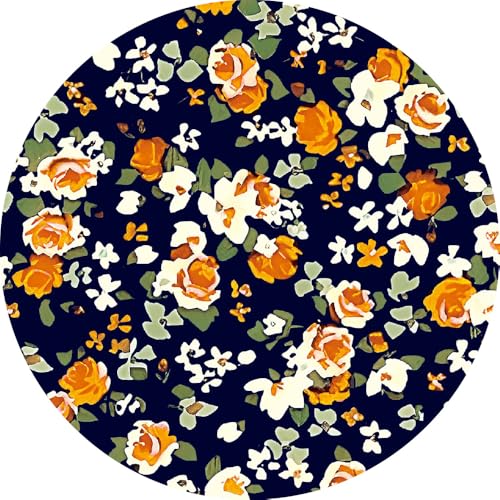 Z- Navy Orange Floral