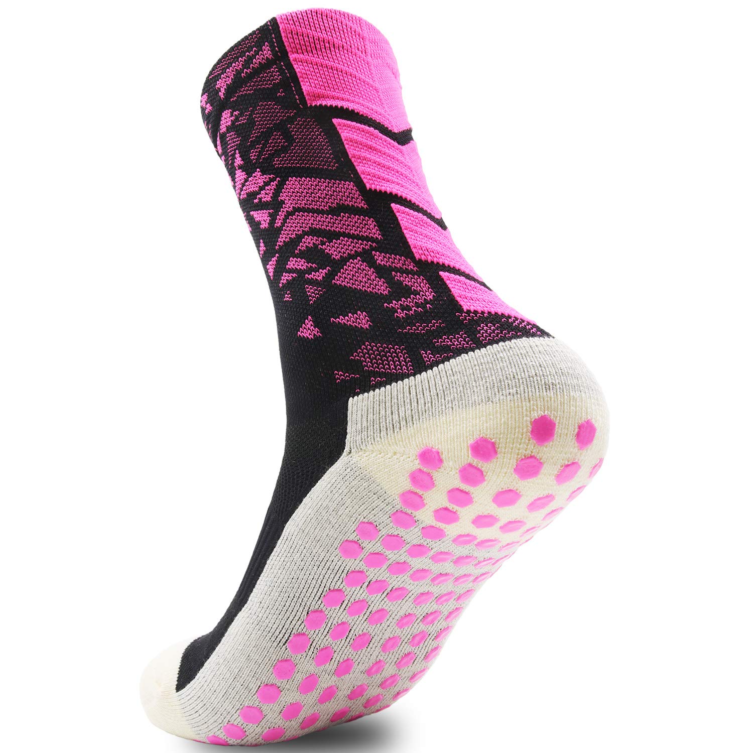 Anti-Slip Ankle Socks for Men & Women - 2/4/8 Pairs Non-Slip Sports Socks with Football Grip - Perfect for Running, Soccer, Yoga & Workout