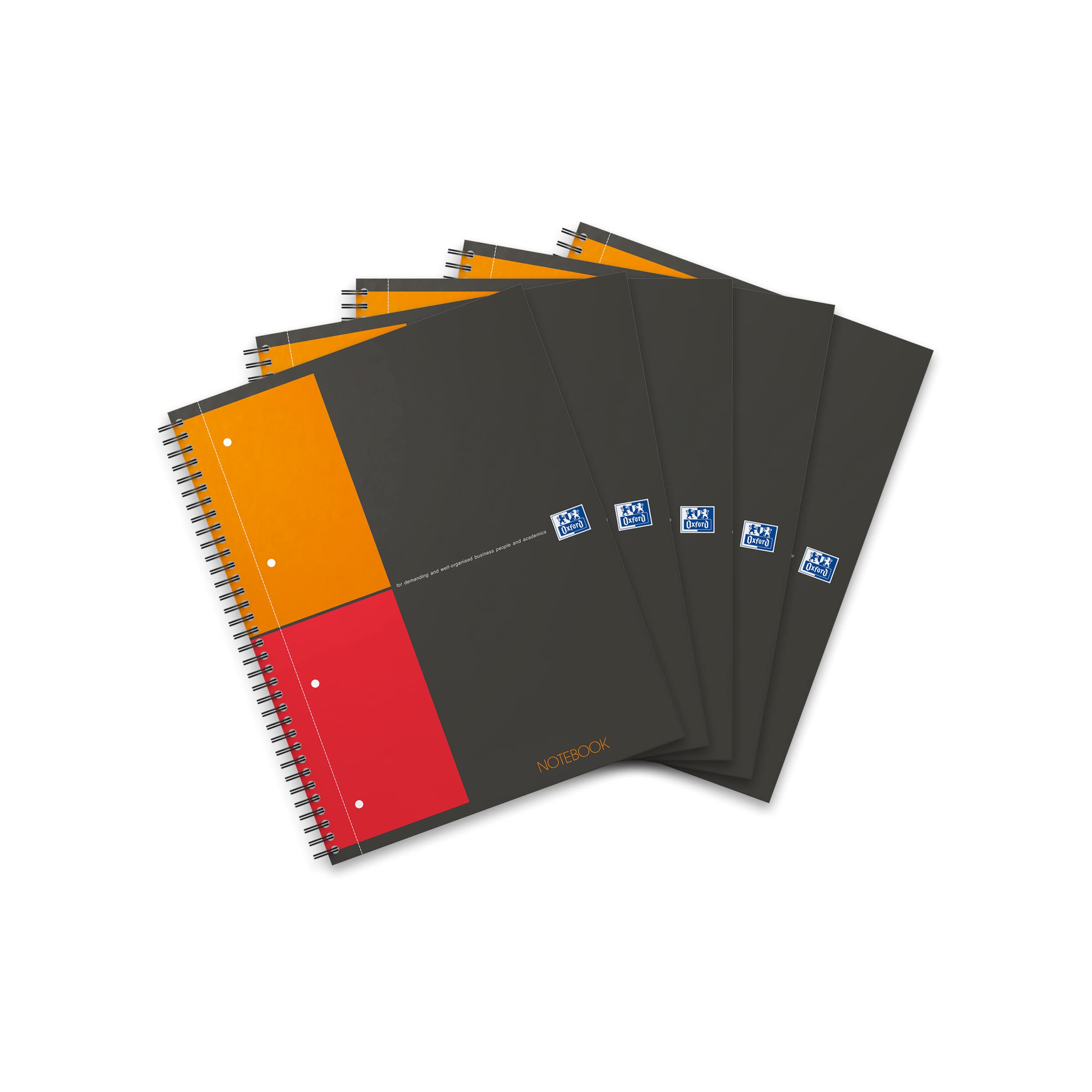 Oxford Office Notebook - Pack of 5 Notepads, 9 x 11.6 Inches (23 x 29.5 cm), 80gsm Paper - Perfect for Office, School & Meeting Notes