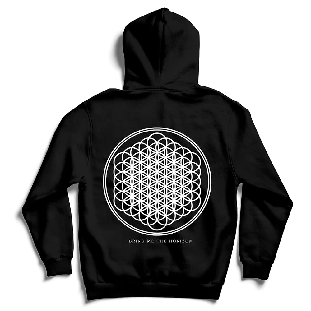Bring Me The Horizon 'Sempiternal' Black Zip Up Hoodie - Large Size Men's Pullover Sweatshirt for Concerts, Streetwear & Casual Outfits