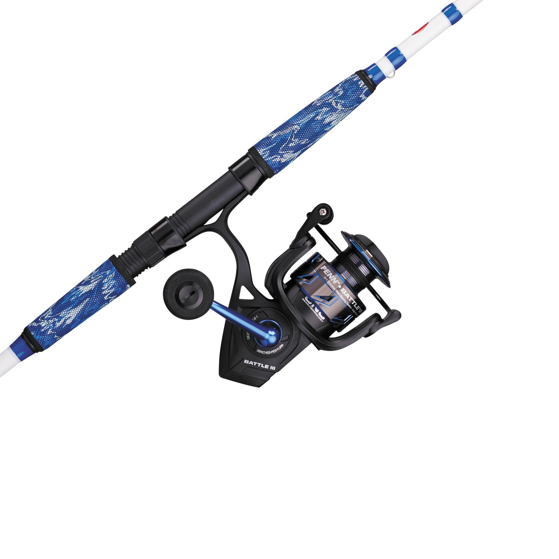 Battle® III LE Spinning Rod and Reel Combo - Premium Fishing Gear for Freshwater and Saltwater Anglers - Perfect for Bass, Trout, and Inshore Fishing Adventures