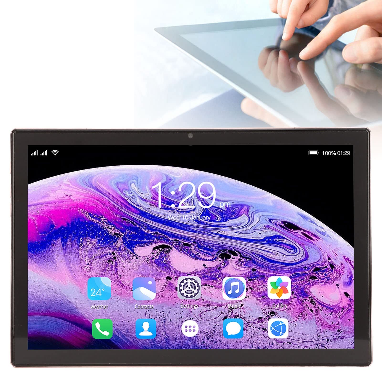 Jectse 10-inch Android Tablet with 2.4G/5G WiFi, HD Display, 6GB RAM & 128GB Storage, Dual SIM, 8800mAh Battery - Perfect for Work, Study, and Entertainment on the Go