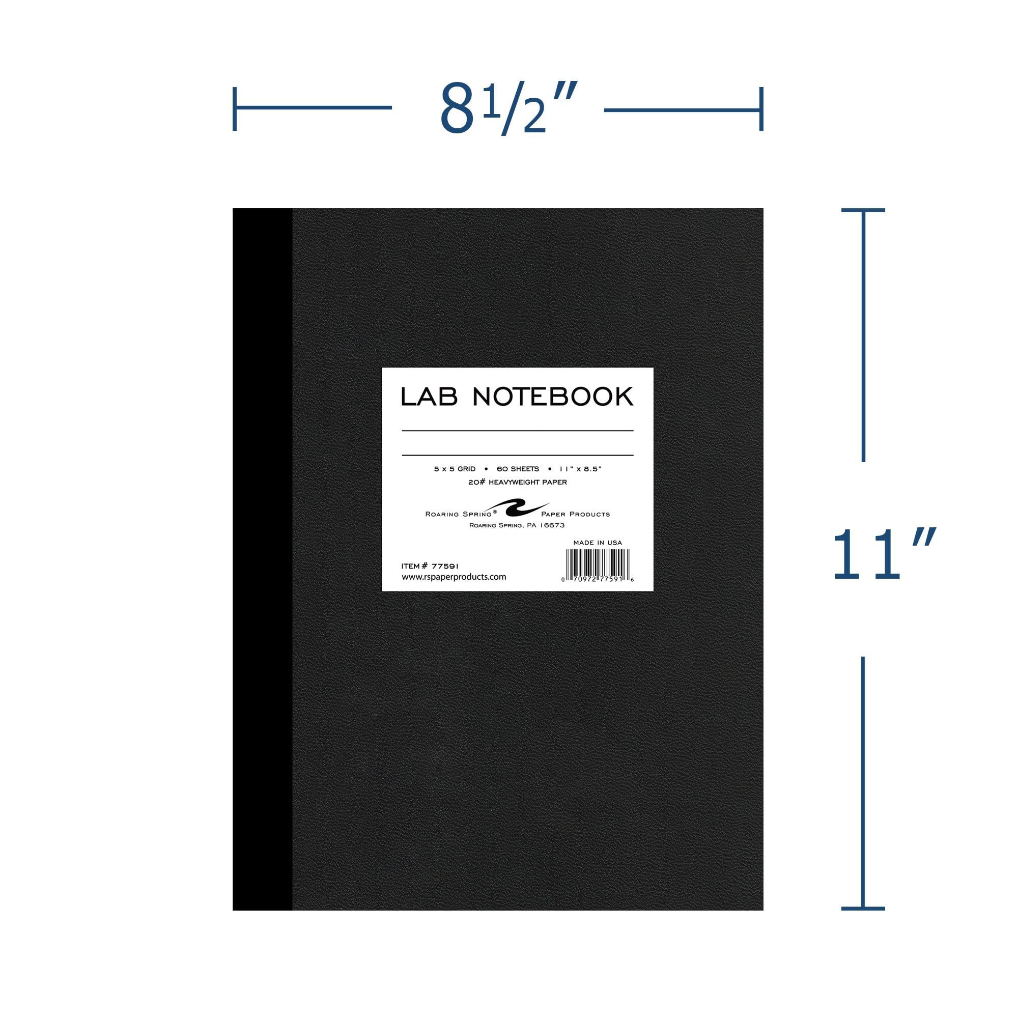 Roaring Spring Black Science Lab Notebook - 5x5 Graph Ruled, 11