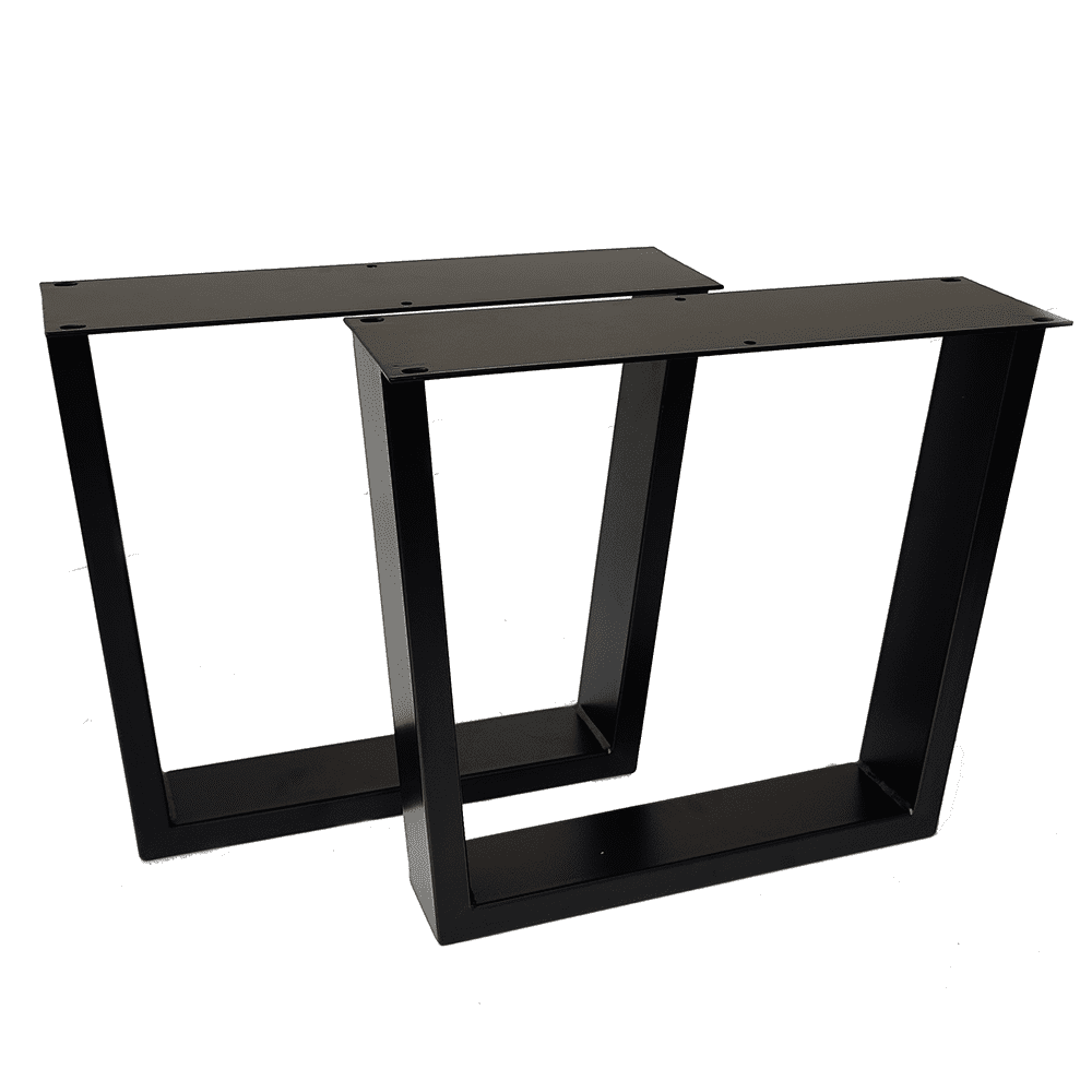Premium SS220W Trapezoid Coffee Table Legs - 1 Pair (46cm x 41cm) - Heavy Duty Wide Top Metal Furniture Legs for Modern Living Room, Office & Home Decor