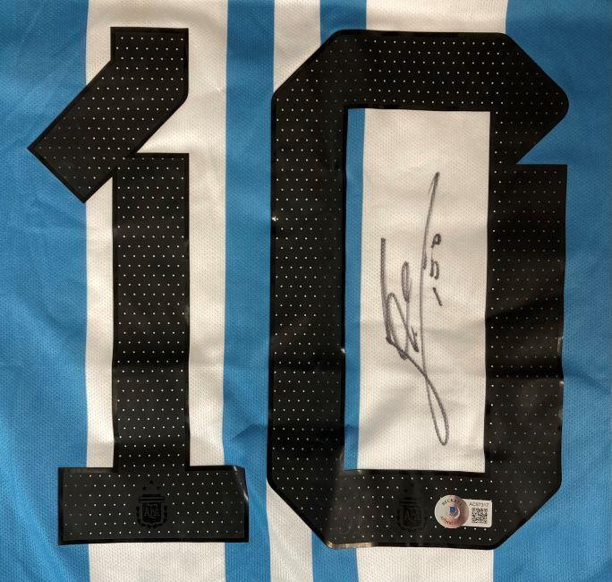 Authentic Lionel Messi Signed Argentina Adidas Soccer Jersey BAS AC97317 - Collectible Memorabilia for Fans & Sports Enthusiasts - Perfect for Display, Gifts, and Football Collections