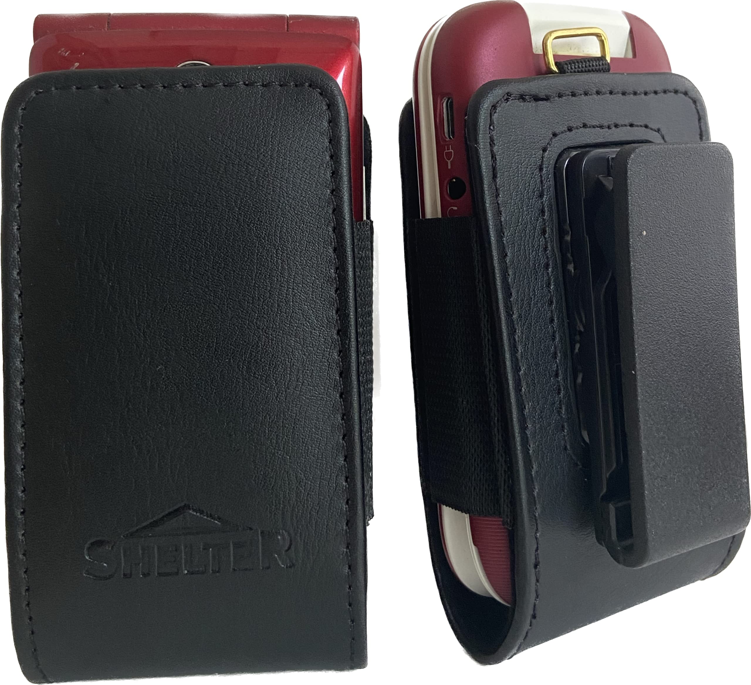 Heavy Duty Tactical Locking Wallet Case with Belt Loop - Rugged Vertical Design for Verizon FreeTel Etalk Flip Phone | Secure & Durable Phone Holder for Outdoor, Work, and Everyday Use