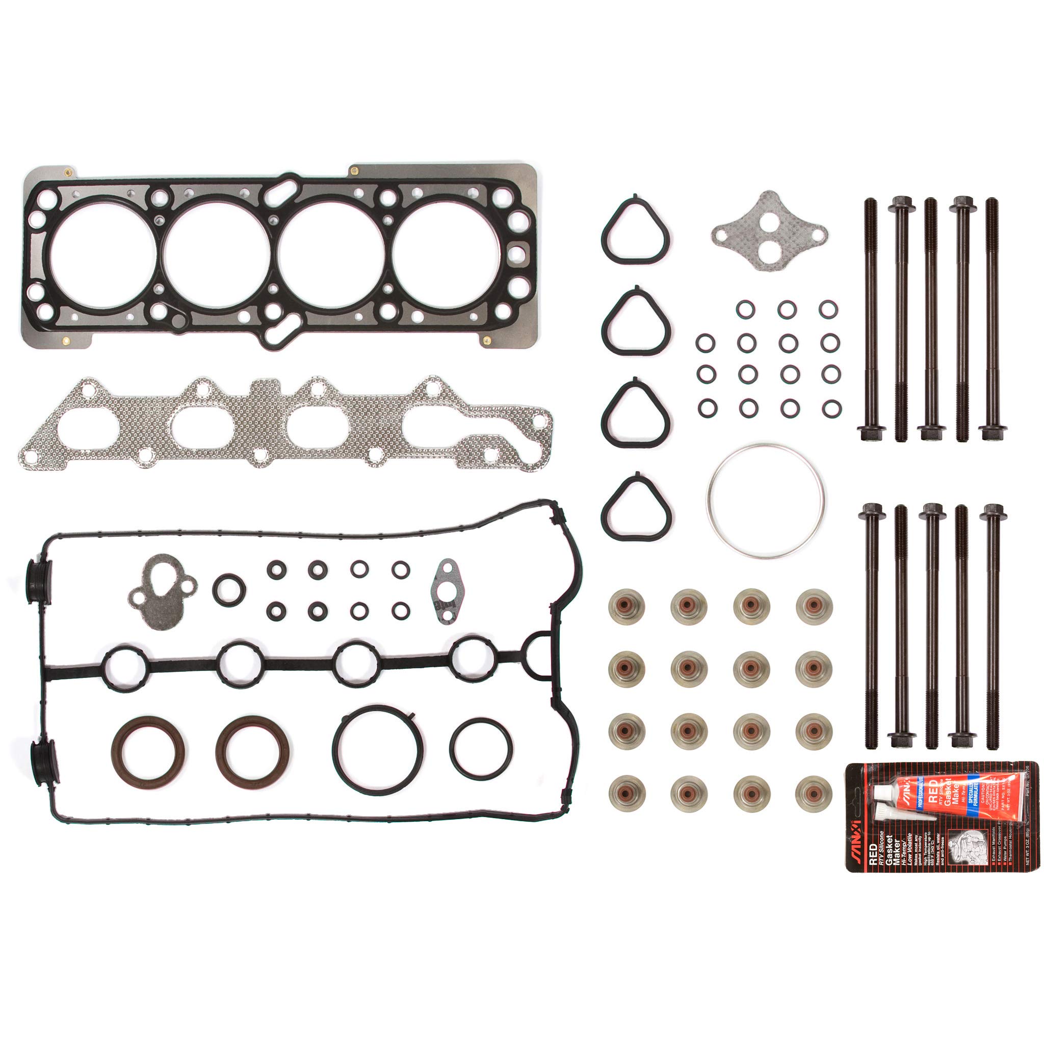 MA-4216953383 Head Gasket Set with Intake & Exhaust Valves - Compatible with 2006-2008 Chevrolet Aveo/Aveo5 1.6L DOHC Engine - Perfect for Engine Repair & Maintenance