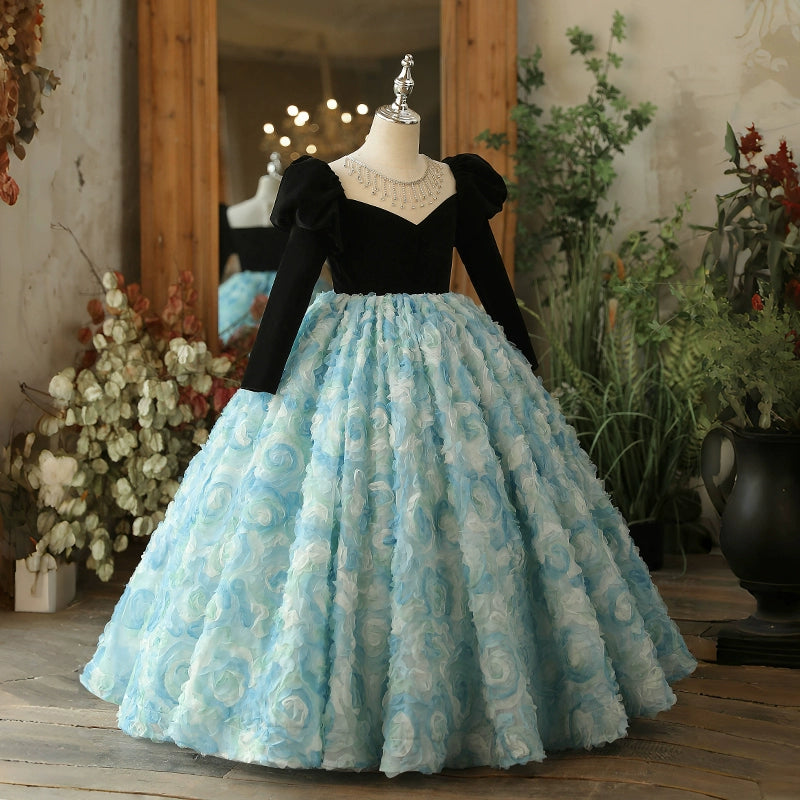 Elegant Christmas Party Dress for Baby Girls - Floral Flower Girl Cake Dress for New Year's & Holiday Celebrations - Perfect for Weddings, Christmas Photos & Special Occasions