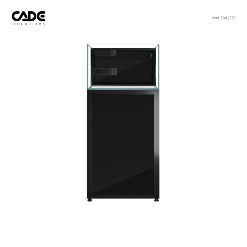 CADE Reef S2 Frag 600 Aquarium Sump - Black/White - 60x70x35cm - Protein Skimmer & Filter System for Saltwater Reef Tanks - Perfect for Marine Fish & Coral Keeping