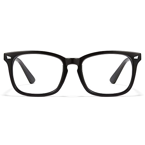 Cyxus Blue Light Blocking Glasses for Men & Women - UV Protection, Anti Eye Strain & Headache Relief - Lightweight Square Frame with Spring Hinge - Perfect for Computer Work, Gaming & Digital Screen Use