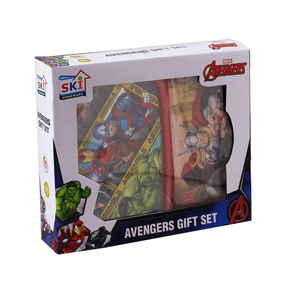 SKi Homeware Avengers Themed Gift Set for Kids - Thor Lunch Box & Pencil Box | Superhero School Supplies & Birthday Gifts for Boys and Girls