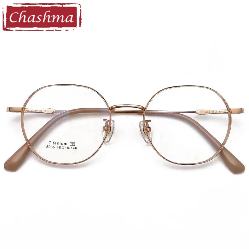 Stylish Women's Full Rim Flat Top Oval Titanium Glasses Frame 495055 - Perfect for Reading, Work & Everyday Fashion Accessory