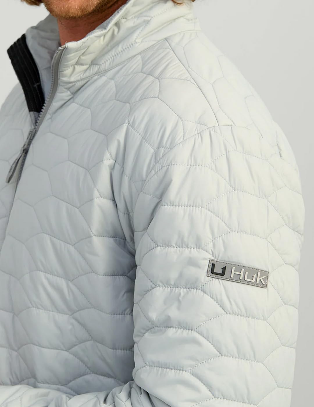 HUK Men's Scale Jacket - Waterproof DWR Performance Fishing Coat for Outdoor & Saltwater Fishing | Ideal for Boating, Kayaking, and Cold Weather Protection