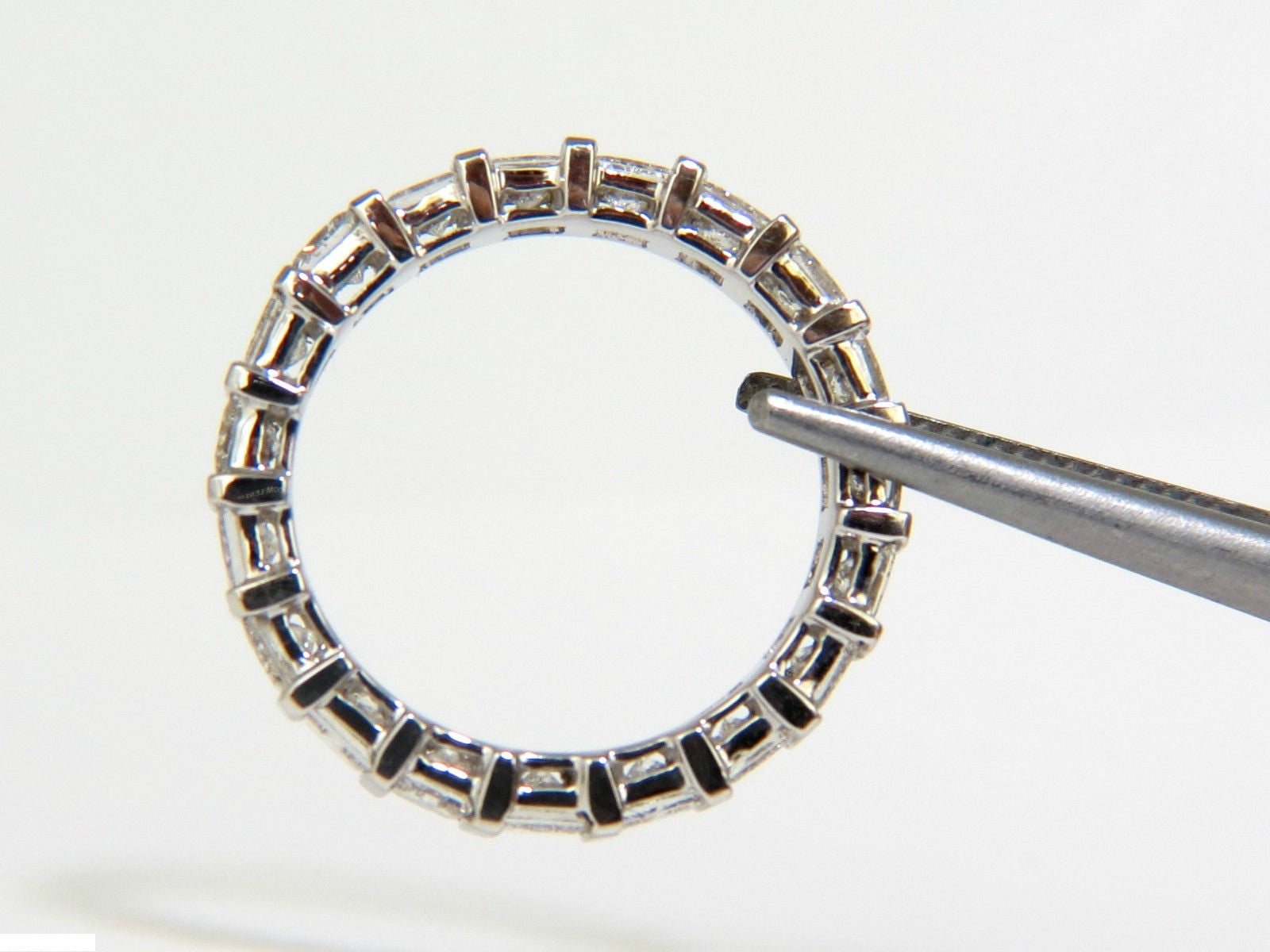 2.85CT Princess Cut Diamond Eternity Ring in 14KT Gold, H/VS Quality, Size 7.25, Channel Setting - Perfect for Anniversaries, Engagements & Special Occasions