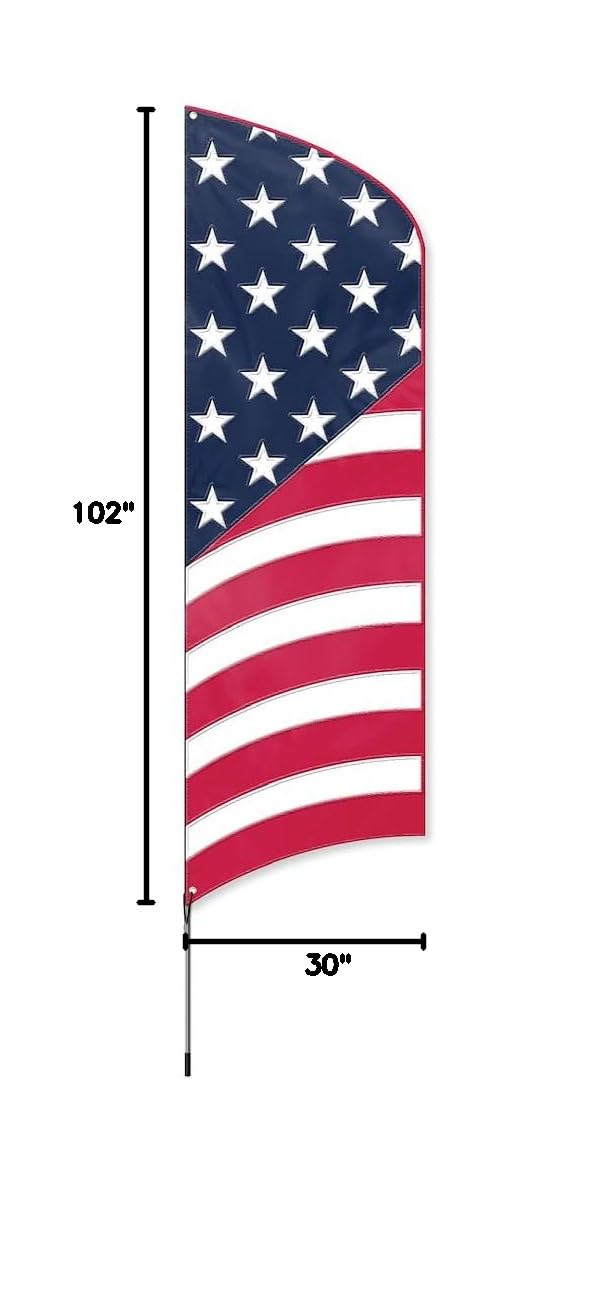 USA Tall Team Flag Kit - Premium 6ft Outdoor & Indoor American Flags for Sports, Parades, and Patriotic Events