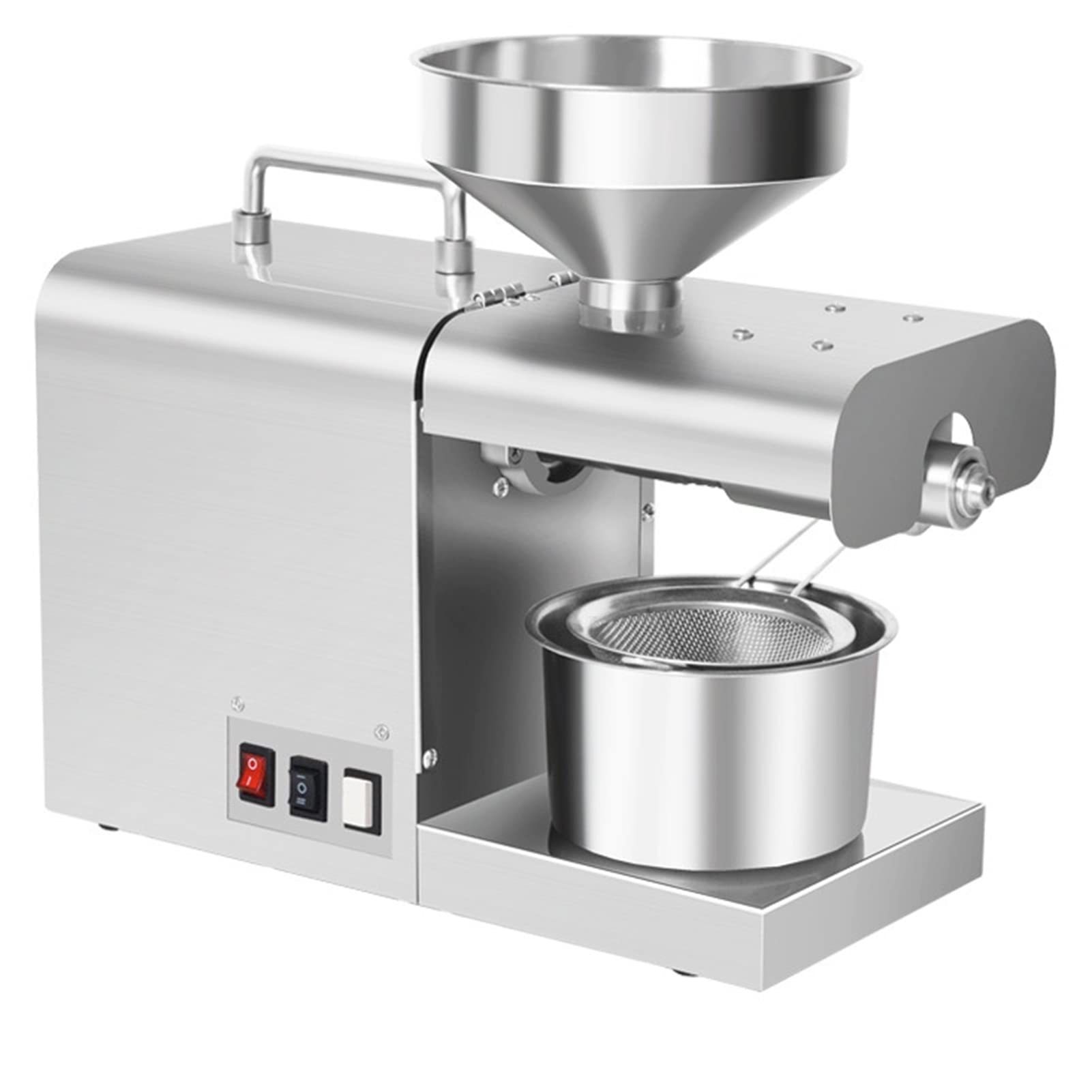 820W Automatic Oil Press Machine with Intelligent Temperature Control - Stainless Steel Oil Extractor for Nuts, Walnuts, Seeds - Perfect for Commercial & Home Use - Make Fresh Nut Butter, Cooking Oil & Healthy Snacks