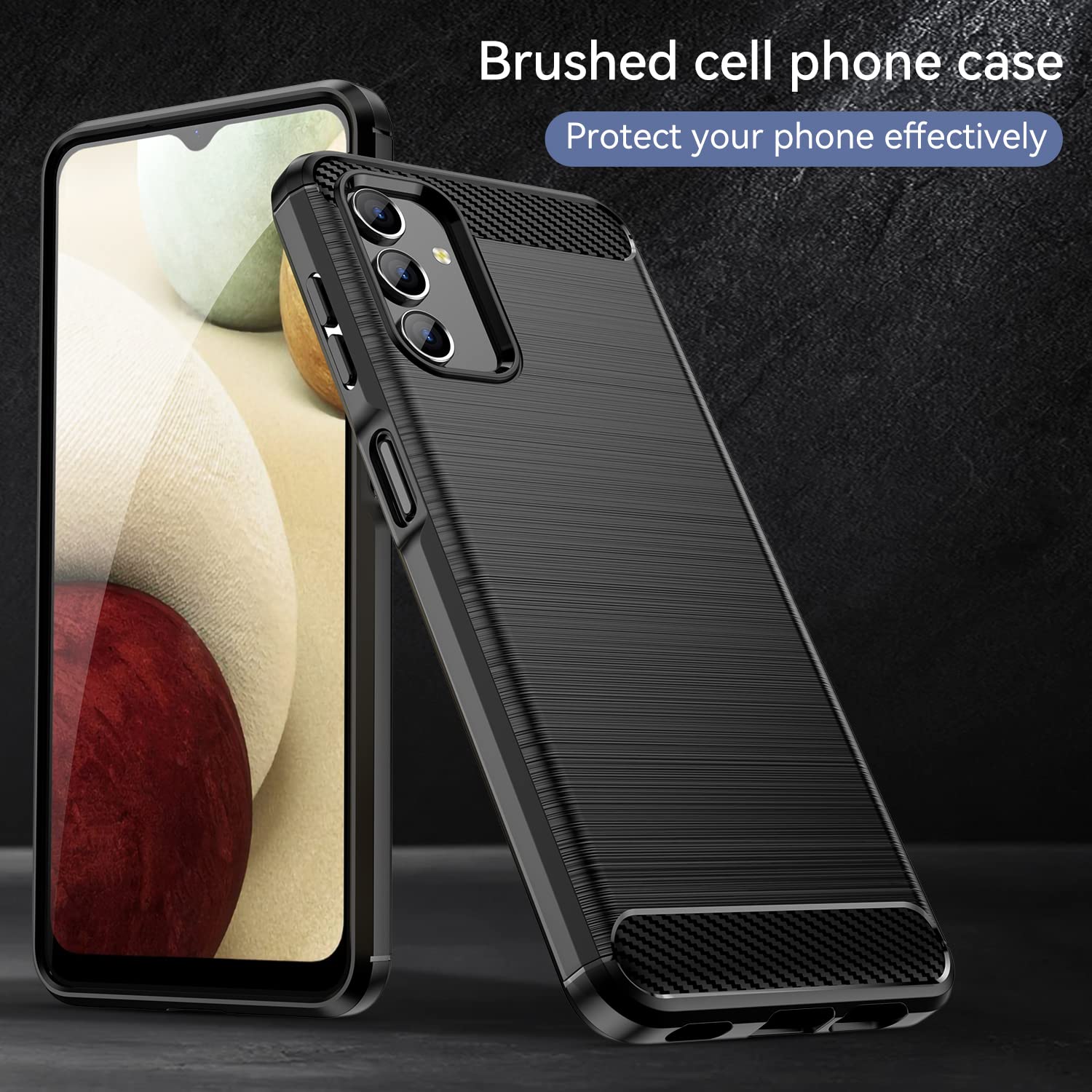 Shockproof Samsung Galaxy A13 4G/5G Case with Screen Protector - Flexible TPU Rubber Protective Phone Cover for Samsung Galaxy A04S (Black) | Perfect for Daily Use, Outdoor Activities & Travel Protection
