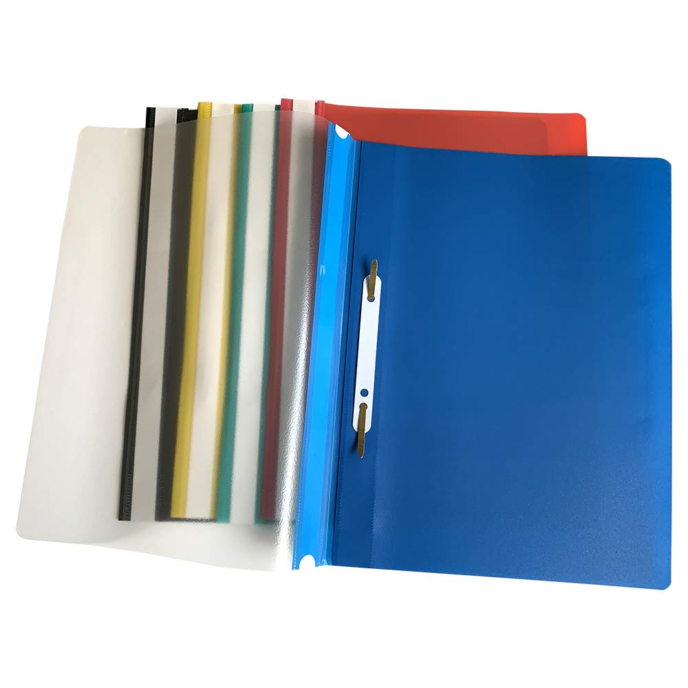 60-Pack Multicolor A4 Project Folders by Janrax - Durable Plastic File Folders for School, Office & Home Organization