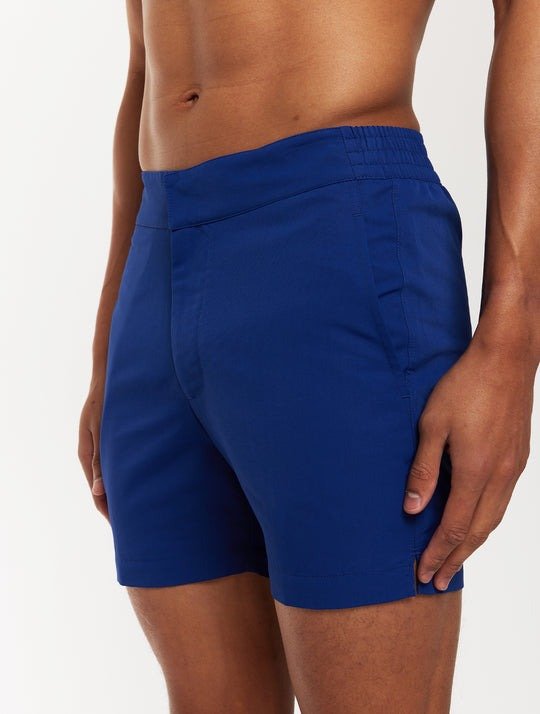 FRESCOBOL CARIOCA Classic Swim Shorts for Men - Navy Blue Quick-Dry Beach Shorts with Pockets | Perfect for Swimming, Surfing, and Summer Vacations