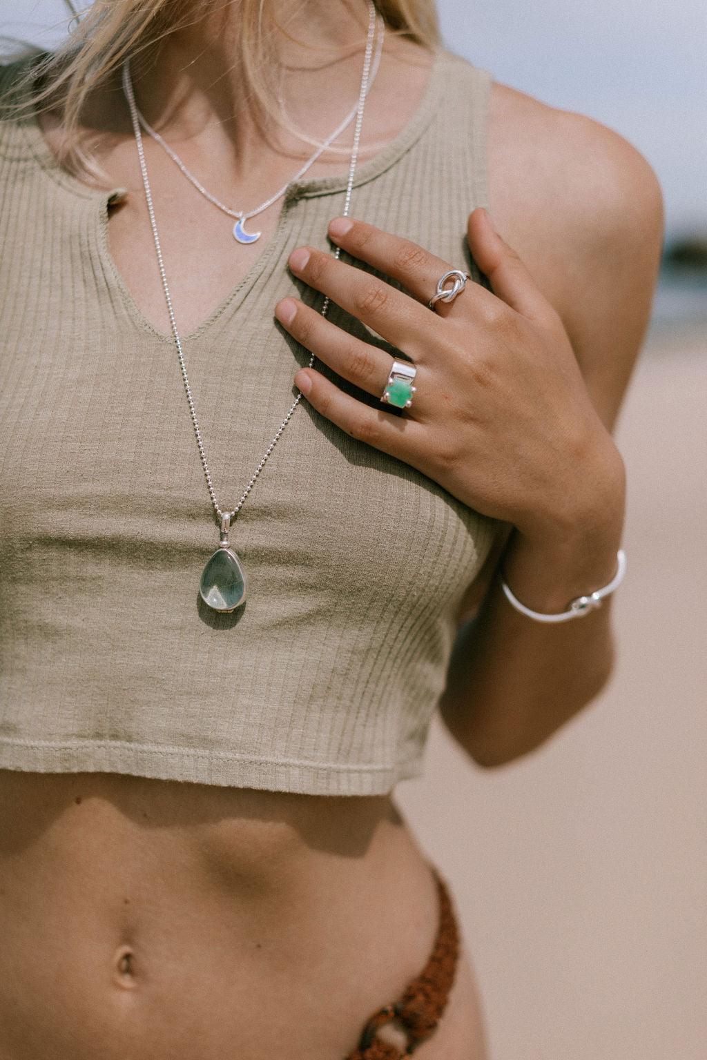 Blue Moon Pendant Necklace - Sterling Silver Jewelry for Women - Perfect for Everyday Wear, Gifts & Special Occasions