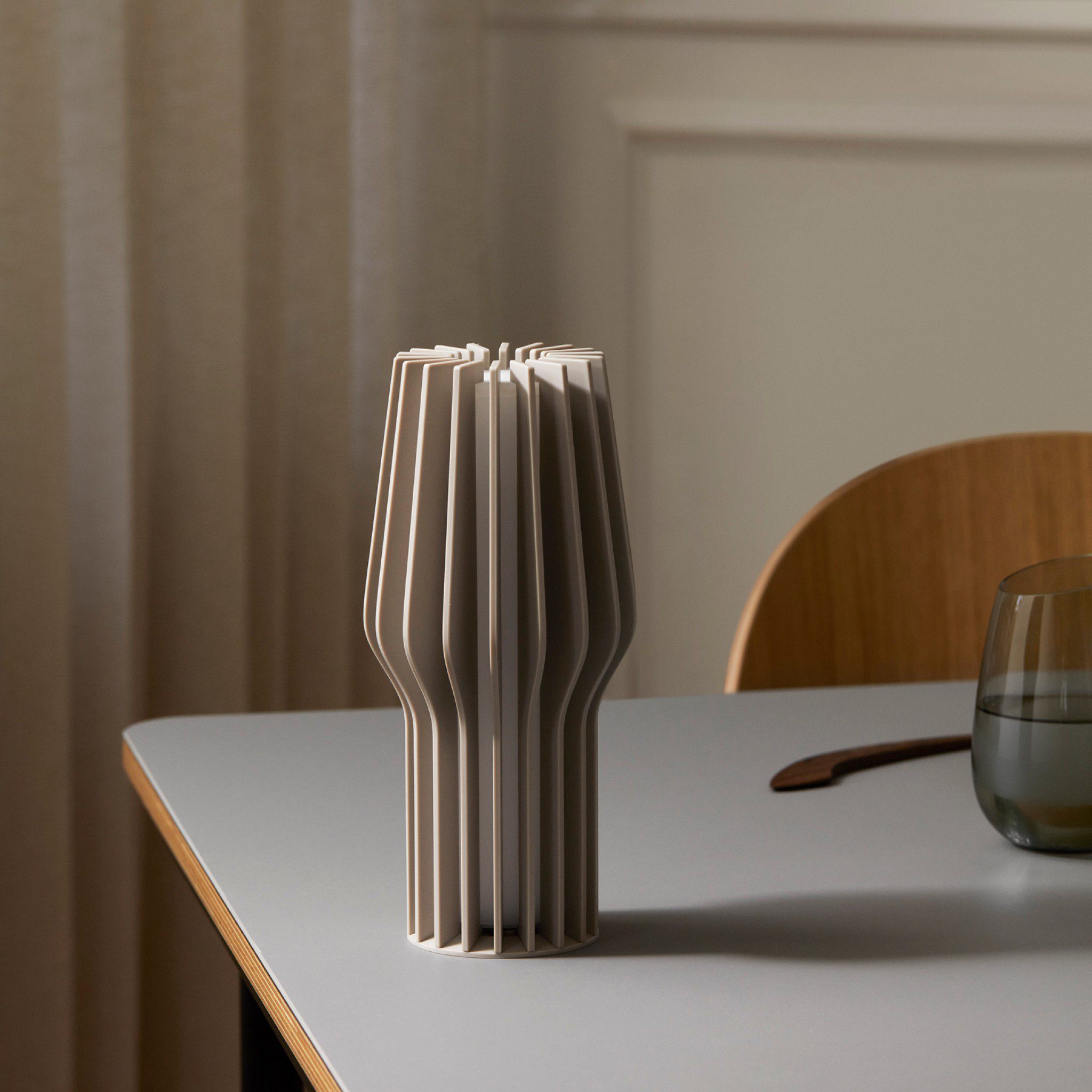 EVA SOLO Radiant Rechargeable Table Lamp - Beige LED Night Light for Bedroom, Living Room & Office | Dimmable, Portable & USB Charging