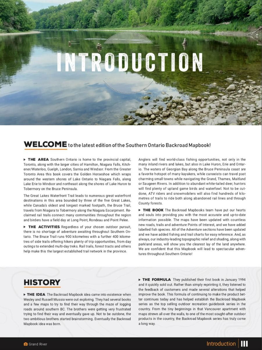 Backroad Mapbooks Southern Ontario - Detailed Road & Trail Maps for Hiking, Biking & Adventure Travel in Ontario, Canada