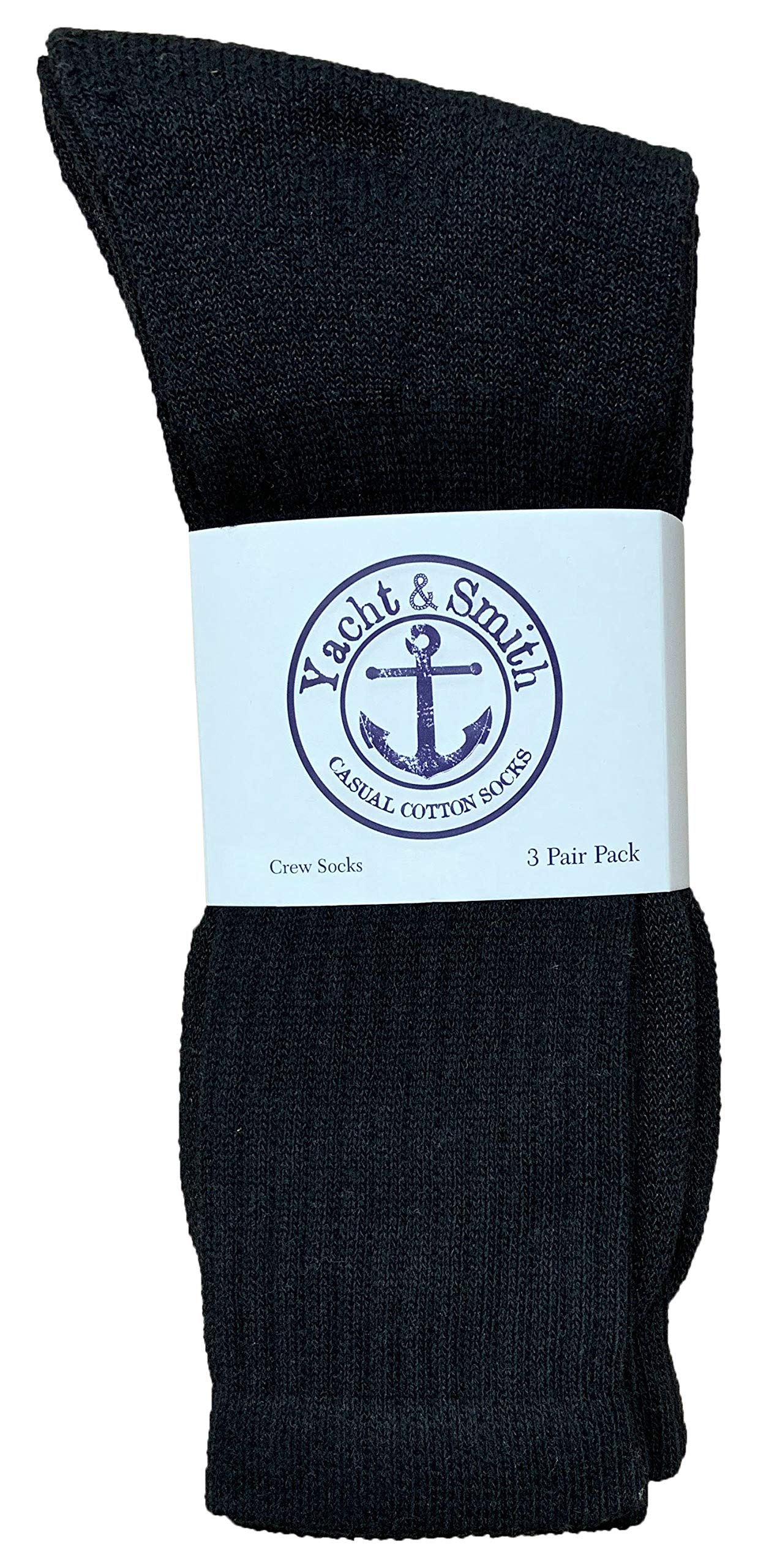 12 Pairs Men's Athletic Sports Crew Socks - Breathable Ring Spun Cotton for Running, Gym & Everyday Wear - SOCKS'NBULK Multi-Pack