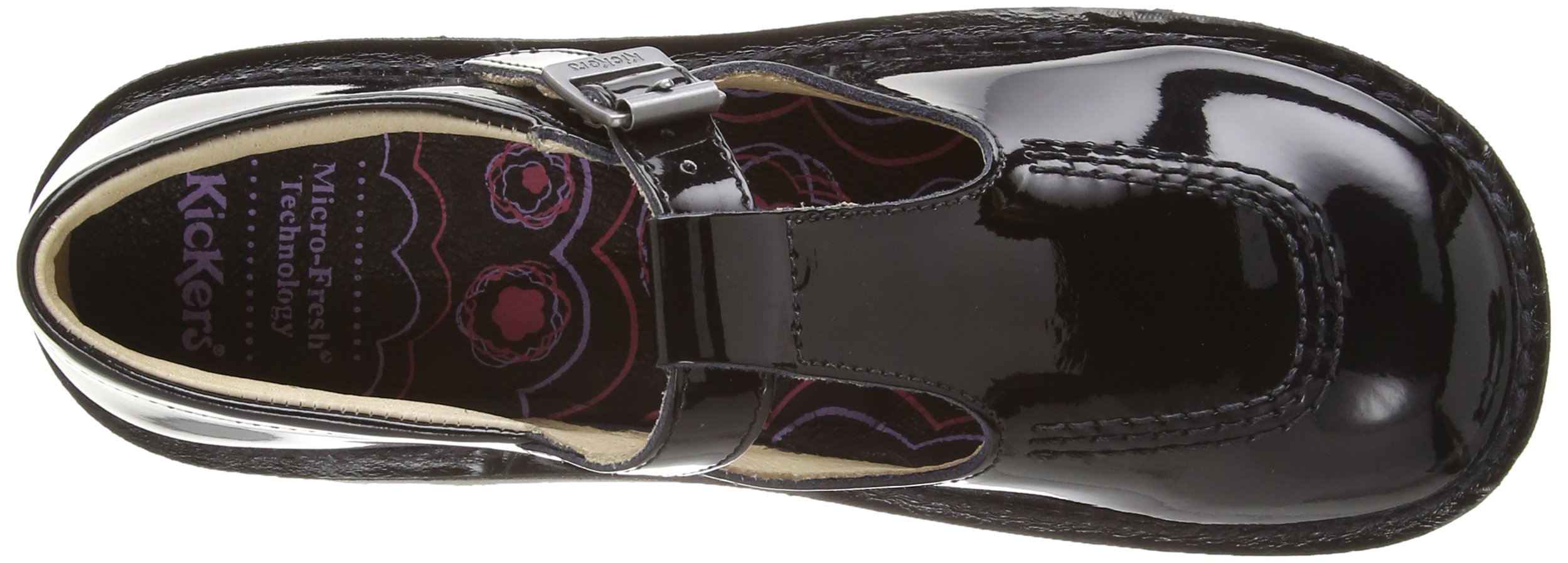 Black Kickers Girl's Kick T Bar School Shoes - Comfortable & Stylish for Everyday Wear, School Uniforms & Casual Outfits