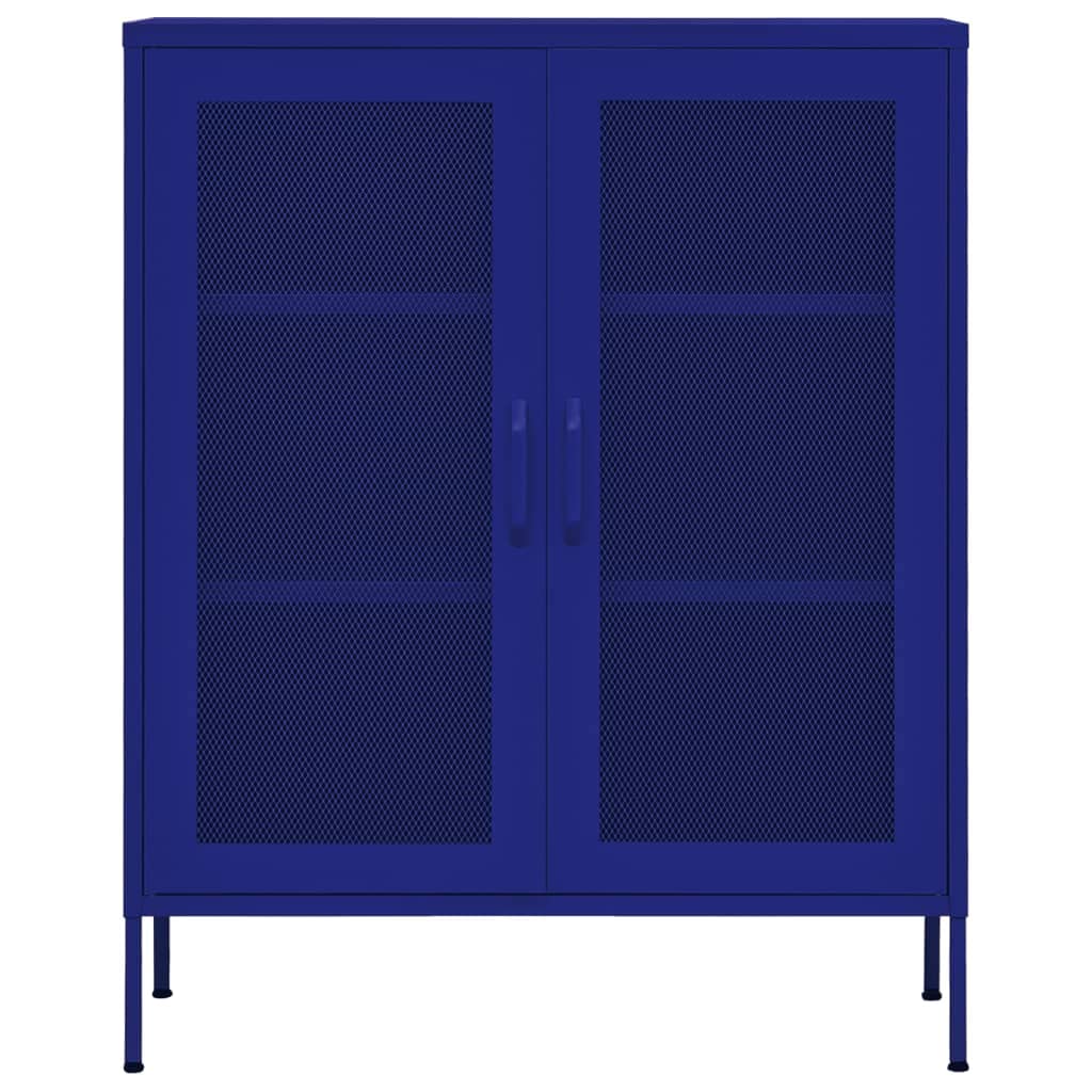 Navy Blue Steel Storage Cabinet - 31.5