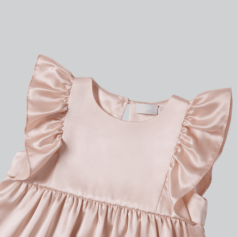 Elegant Solid Color Silk Skirt for Girls - Soft & Comfortable Summer Dress for School, Parties & Special Occasions