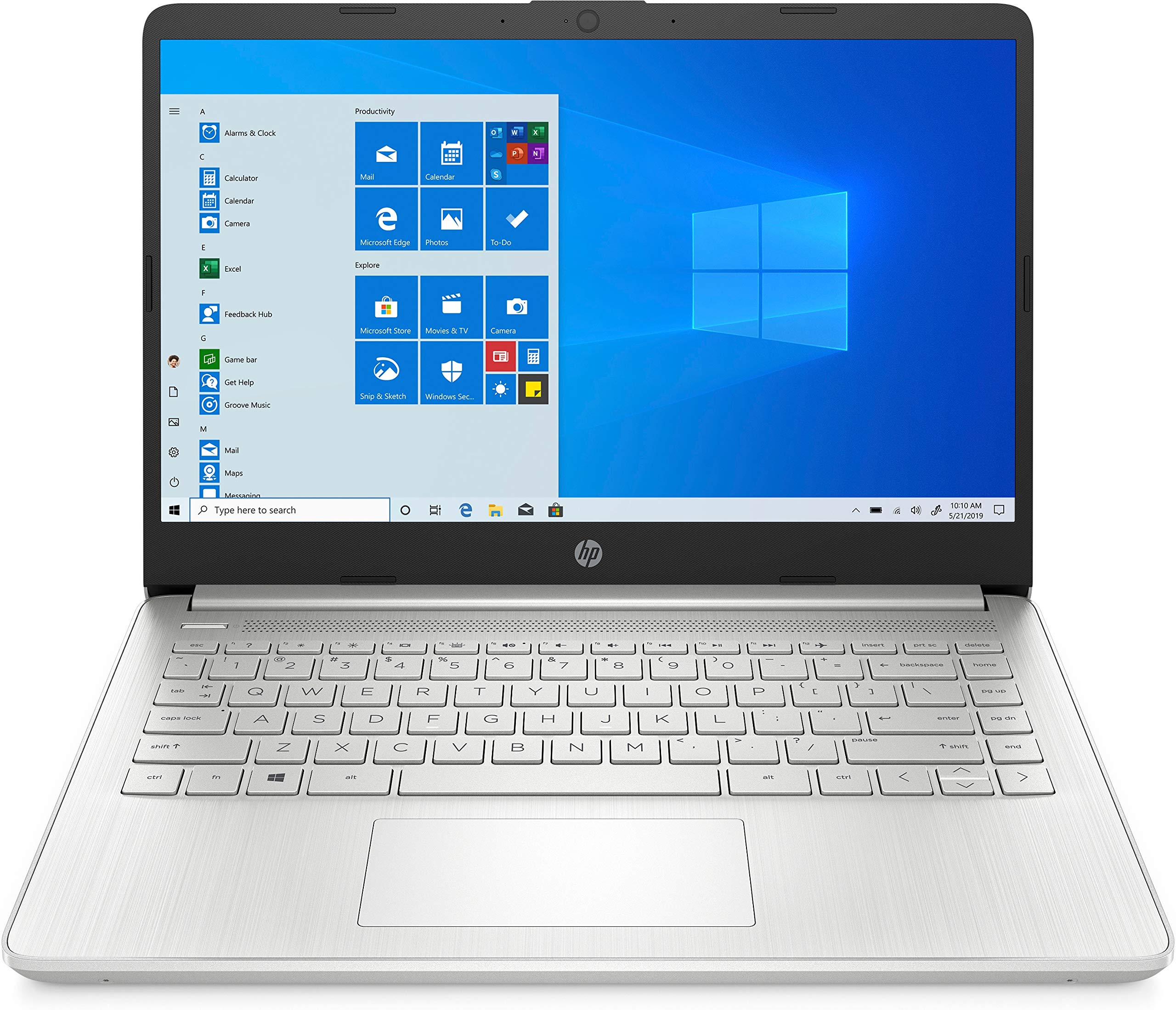 HP 14s-dq2510sa 14-inch HD Laptop - Intel Core i3 Dual-Core Processor, 4GB RAM, 256GB SSD, Windows 10/11 - Lightweight Notebook for Students, Remote Work & Home Office Use