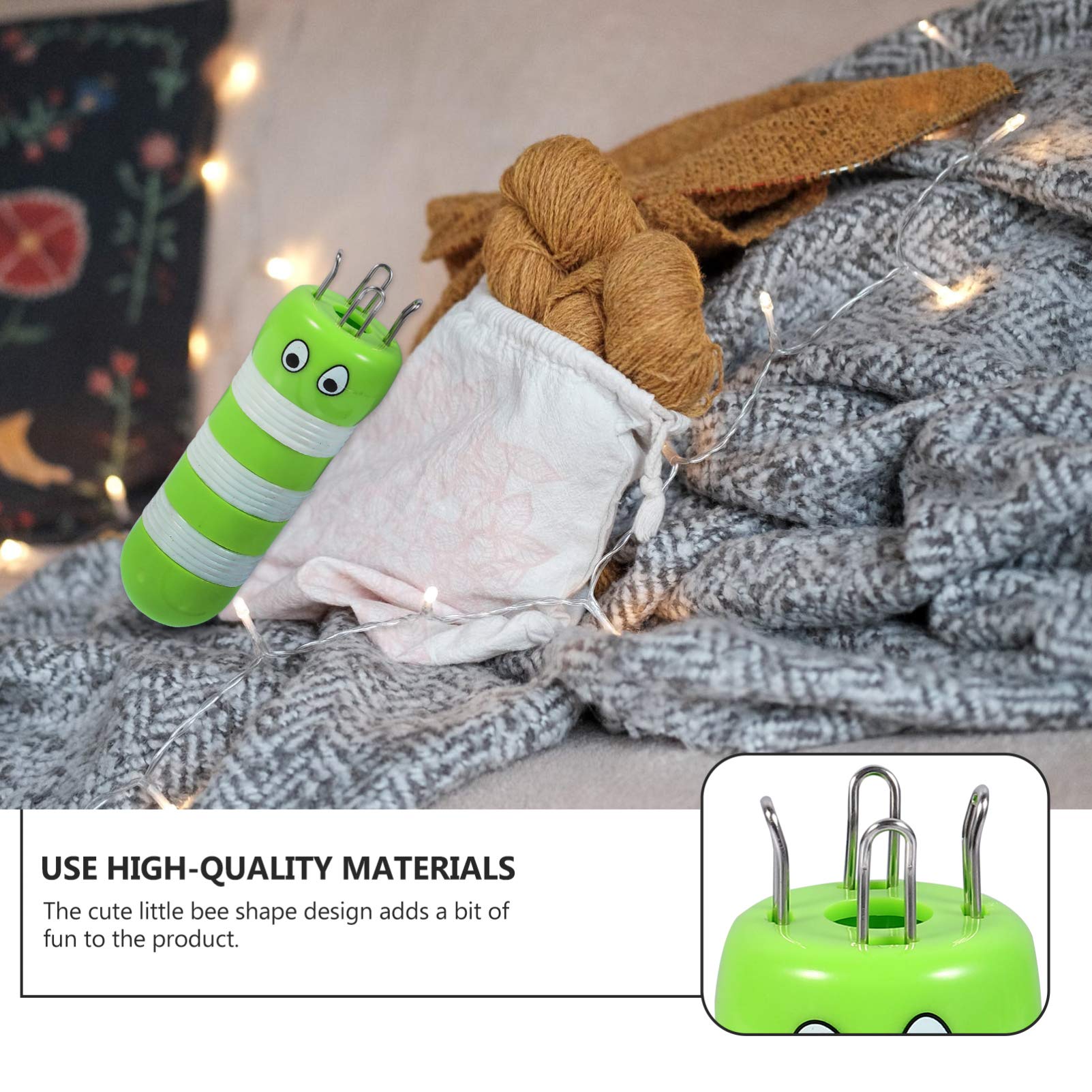 French Knitting Doll - Plastic Knitting Spool for Yarn & Wool | DIY Loom Rope Braided Maker | Handy Knitting Tool for Craft & DIY Projects | Perfect for Scarf, Bracelet & Home Decor (Green)