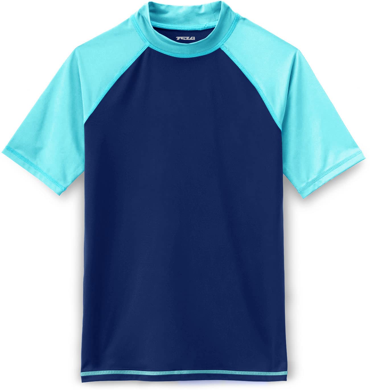 TSLA UPF 50+ Kids Rash Guard Short Sleeve UV Sun Protection Shirt - Boys & Girls Swim Top for Surfing, Swimming & Beach Activities - Lightweight Quick-Dry SPF Swimwear for Pool & Outdoor Water Sports