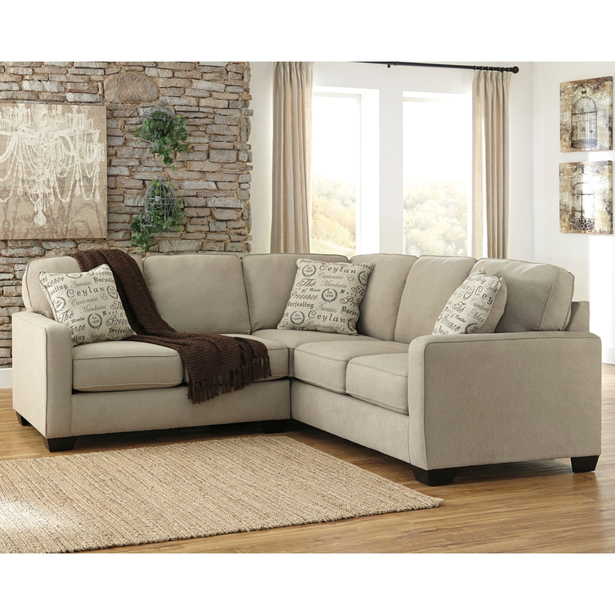 Alenya 2-Piece Modern Sectional Sofa Set with Reversible Chaise - Comfortable L-Shaped Couch for Living Room, Apartment & Small Spaces - Perfect for Family Gatherings, Movie Nights & Relaxation