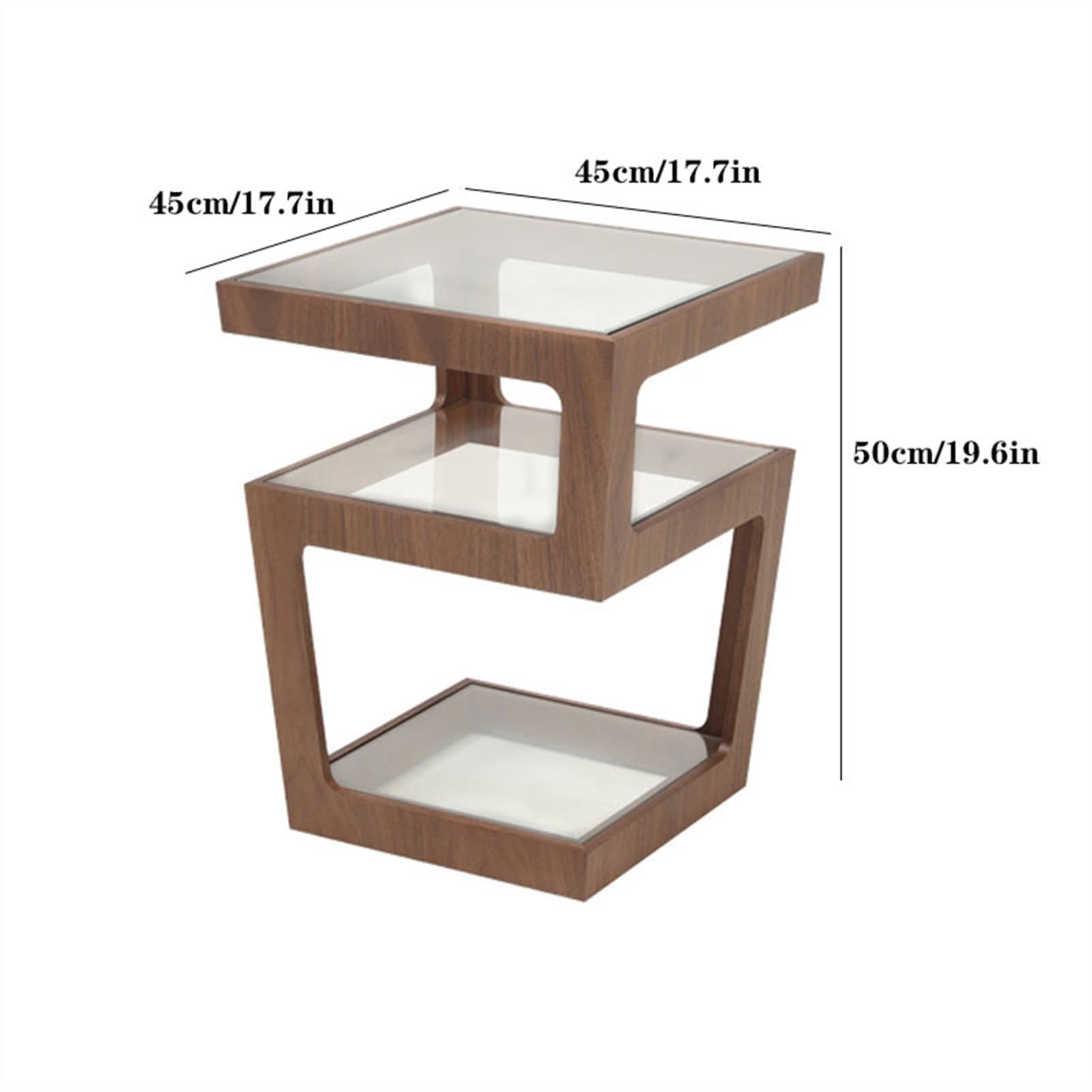 Luxury Square Side Table - Modern Coffee Table for Living Room, Bedroom & Balcony - Small End Table with Lightweight Design - Perfect for Coffee, Books & Decor