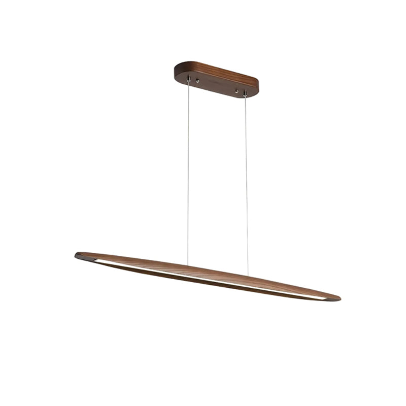 Modern Wooden Horizontal Pendant Light Fixture - Rustic Farmhouse Ceiling Lamp for Kitchen Island, Dining Room & Bedroom Decor