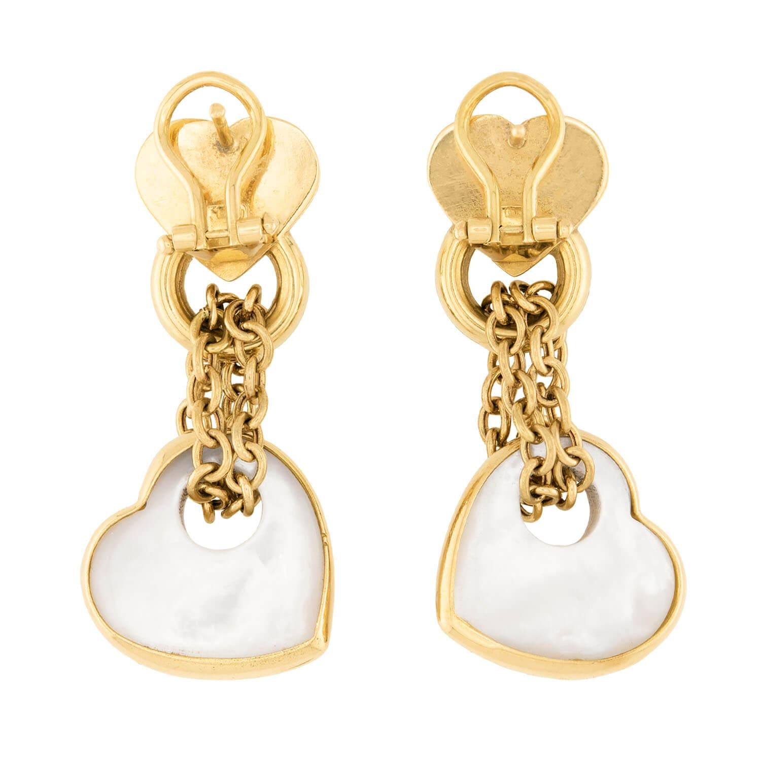 18K Gold Mother of Pearl and Sapphire Jewelry Set - Elegant Earrings & Bracelet for Women, Perfect for Weddings, Parties & Special Occasions