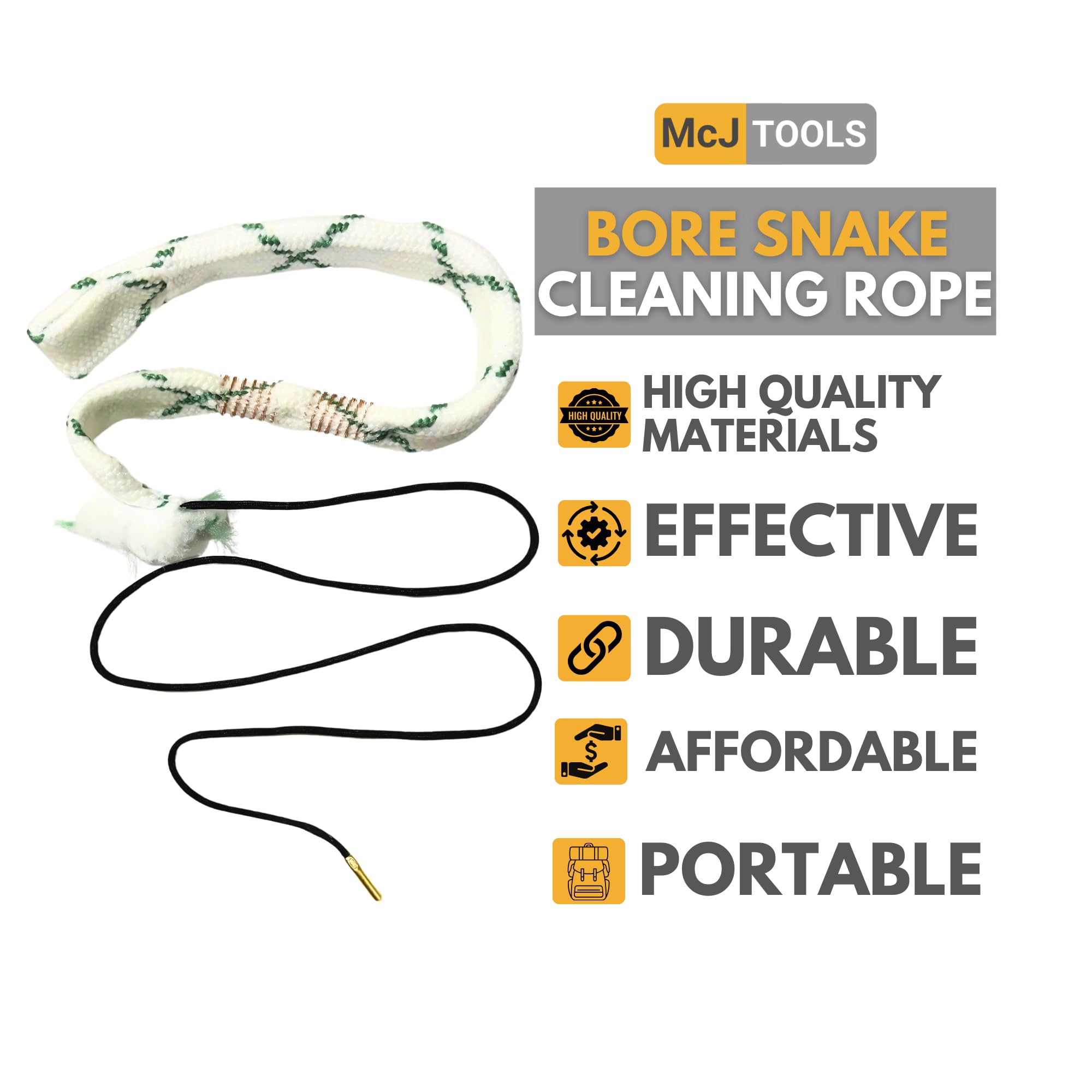 12 Gauge Bore Cleaning Snake Rope - 2 Pack for Gun Maintenance