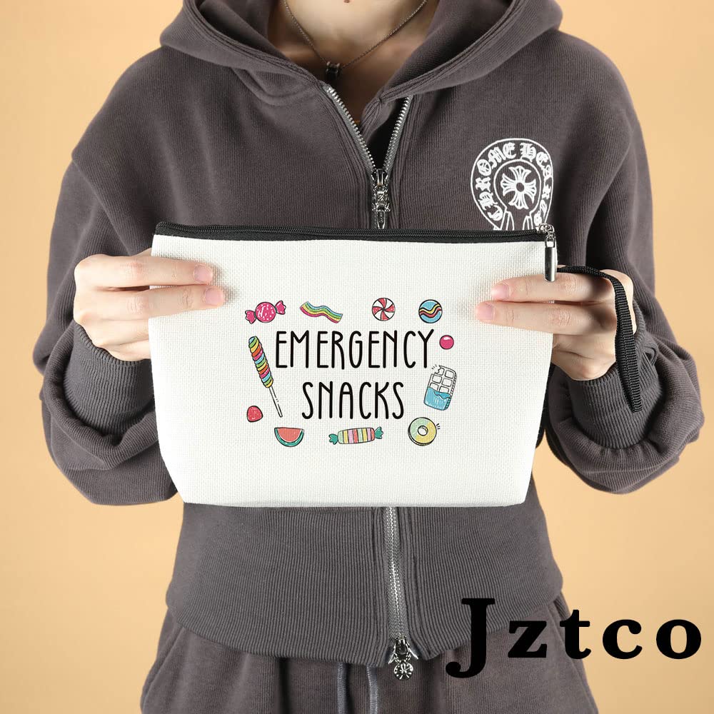 Jztco Reusable Snack Bags for Travel - Emergency Food Storage Pouch for Women, Girls, Best Friends | Perfect for Camping, Road Trips, Graduation Gifts & BFF Care Packages | Compact Makeup & Snack Organizer for On-the-Go Lifestyle