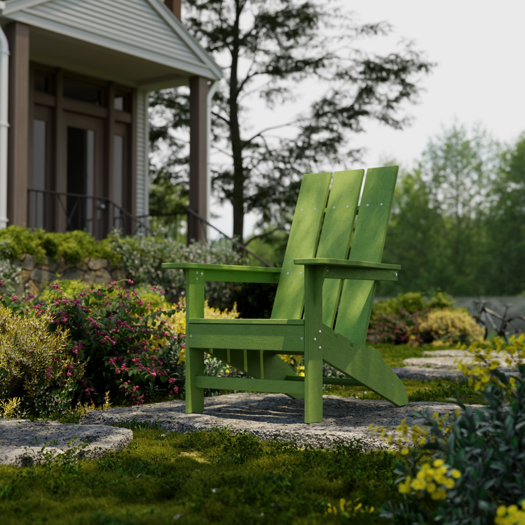 Freedom Modern Adirondack Chair - Weather-Resistant Outdoor Lounge Chair for Patio, Garden & Poolside Relaxation | Comfortable & Durable Polywood Furniture