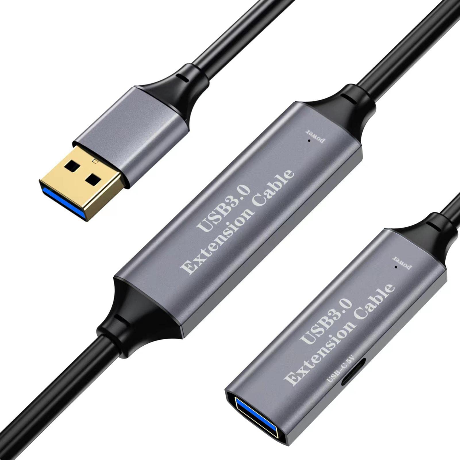 NGUMMS USB Extension Cable - USB 3.0 Male to Female High Speed Data Transfer Cable - Compatible with Keyboard, Mouse, Flash Drive, External Hard Drive - Perfect for Home Office & Gaming Setup