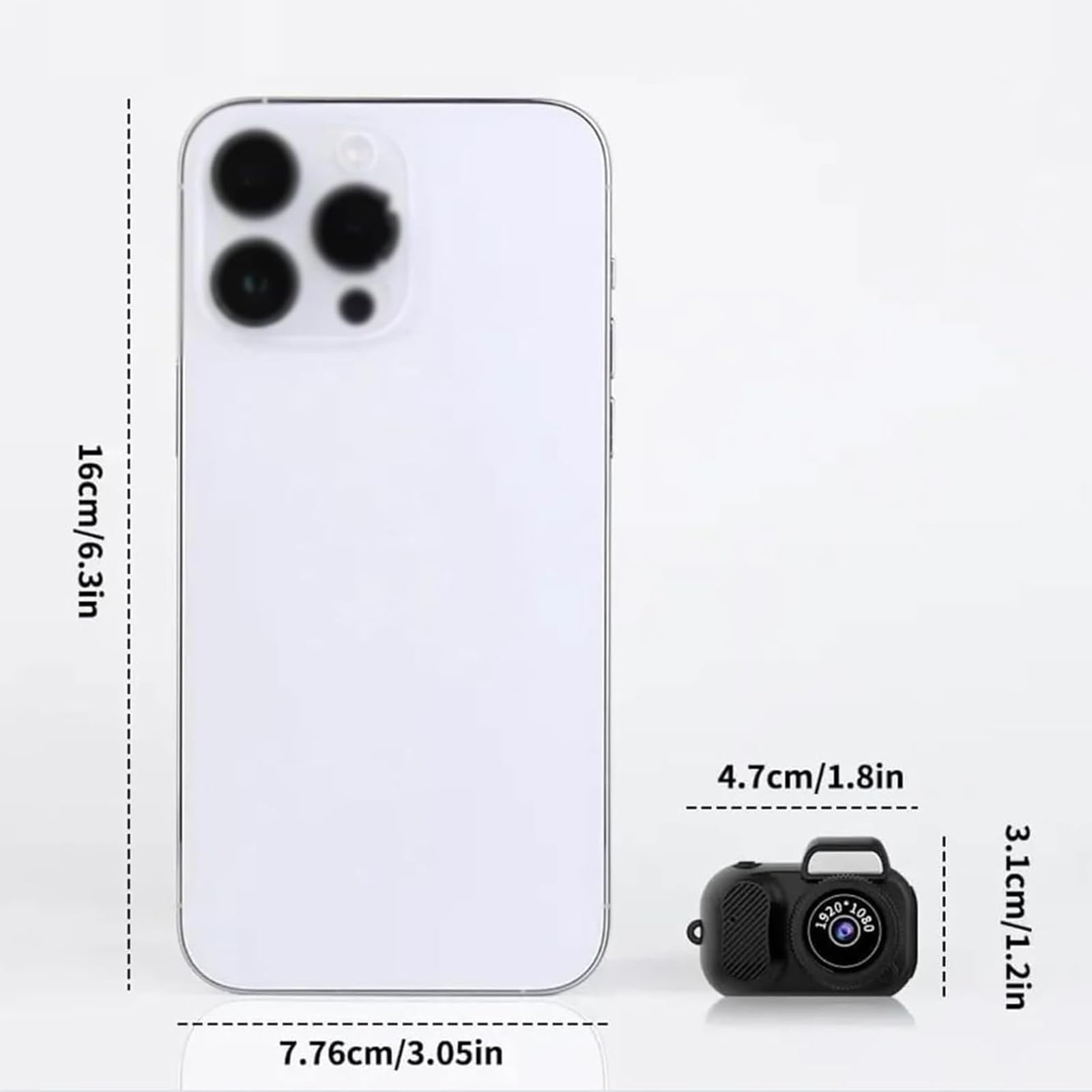 Jeeeun Mini Keychain Camera - World's Smallest HD 1080P Spy Camera with 128GB Storage | Portable Wearable Hidden Cam for Home Security, Travel & Vlogging