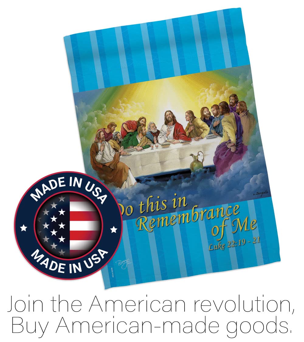Last Supper Religious House Flag Set 28x40