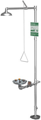 Guardian GBF1909PCC ADA Compliant Emergency Eyewash Station & Safety Shower - Ideal for Laboratories, Factories, and Industrial Workplaces