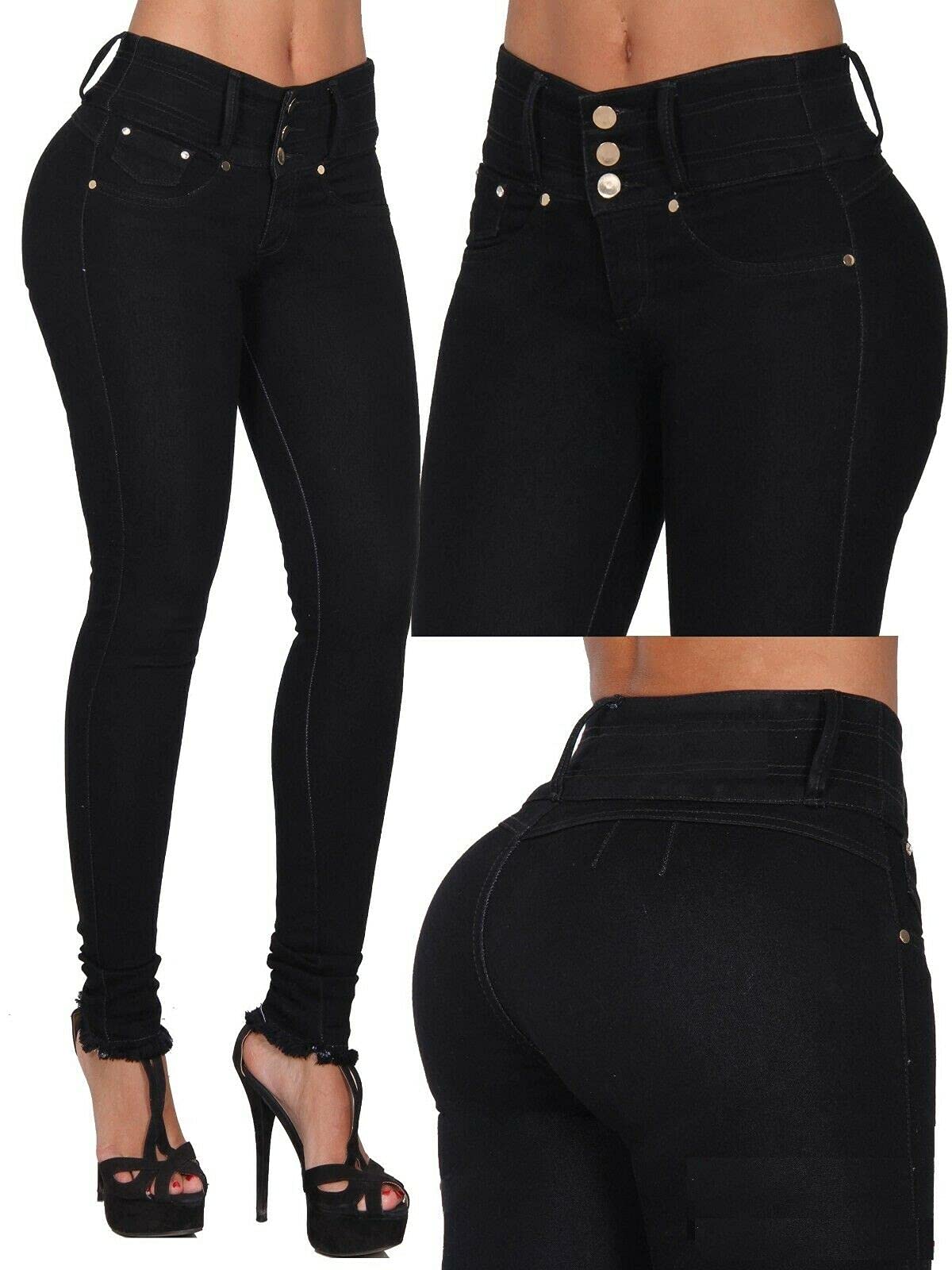 Best Colombian Butt Lifting Jeans for Women - High Waisted Skinny Stretch Denim - Perfect for Night Out & Date Night