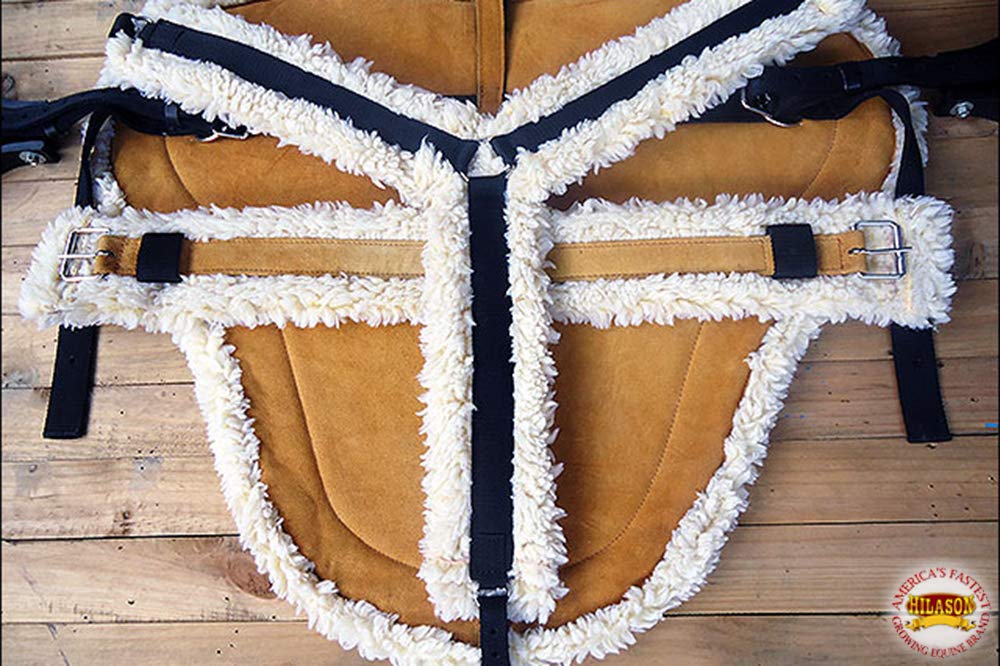 HILASON Western Bareback Riding Pad with Breast Collar & Girth - Comfortable Horse Saddle Pad for Trail Riding, Training & Leisure Equestrian Activities