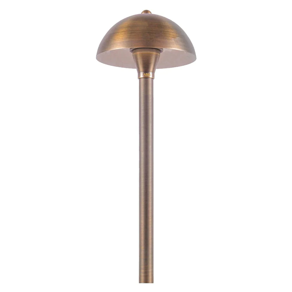 PLB08 4x/8x/12x Brass LED Globe Low Voltage Pathway Lights - 3W 3000K Warm White Outdoor Landscape Lighting Fixture for Garden, Walkway, and Driveway Illumination
