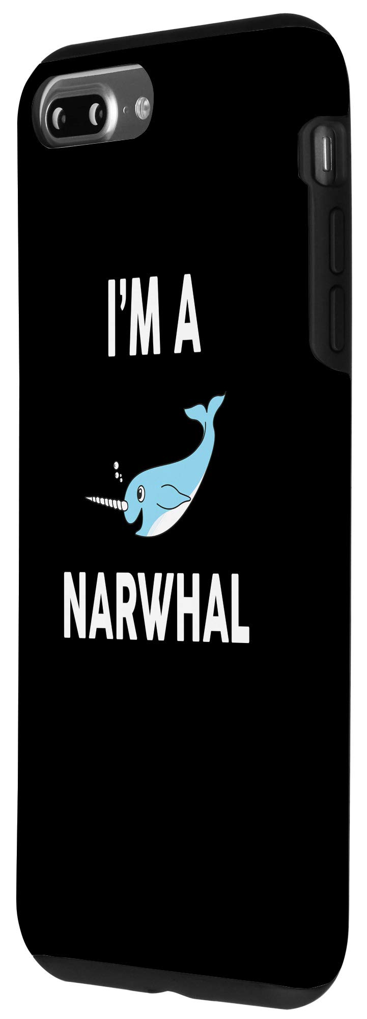 Funny Narwhal Phone Case for iPhone 7 Plus/8 Plus - Cute Unicorn Whale Design - Perfect for School, Work & Everyday Use