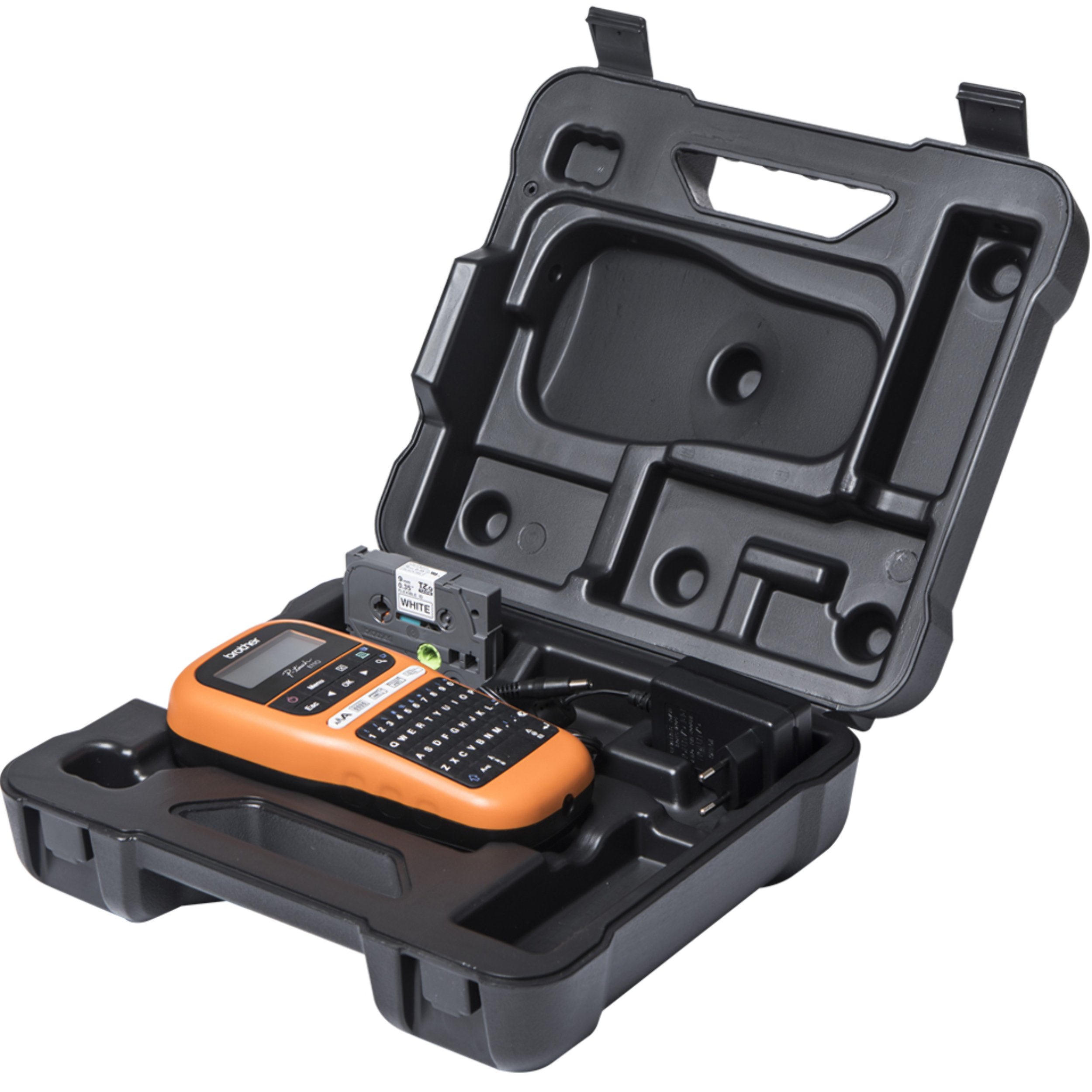 Brother PT-E110VP Handheld Electrician Label Printer - PTE110VPZW1 Nordic Version | Ideal for Electrical Wiring, Network Cabling & Industrial Labeling